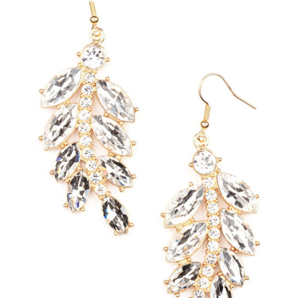 Ice Garden Gala - Gold Earrings